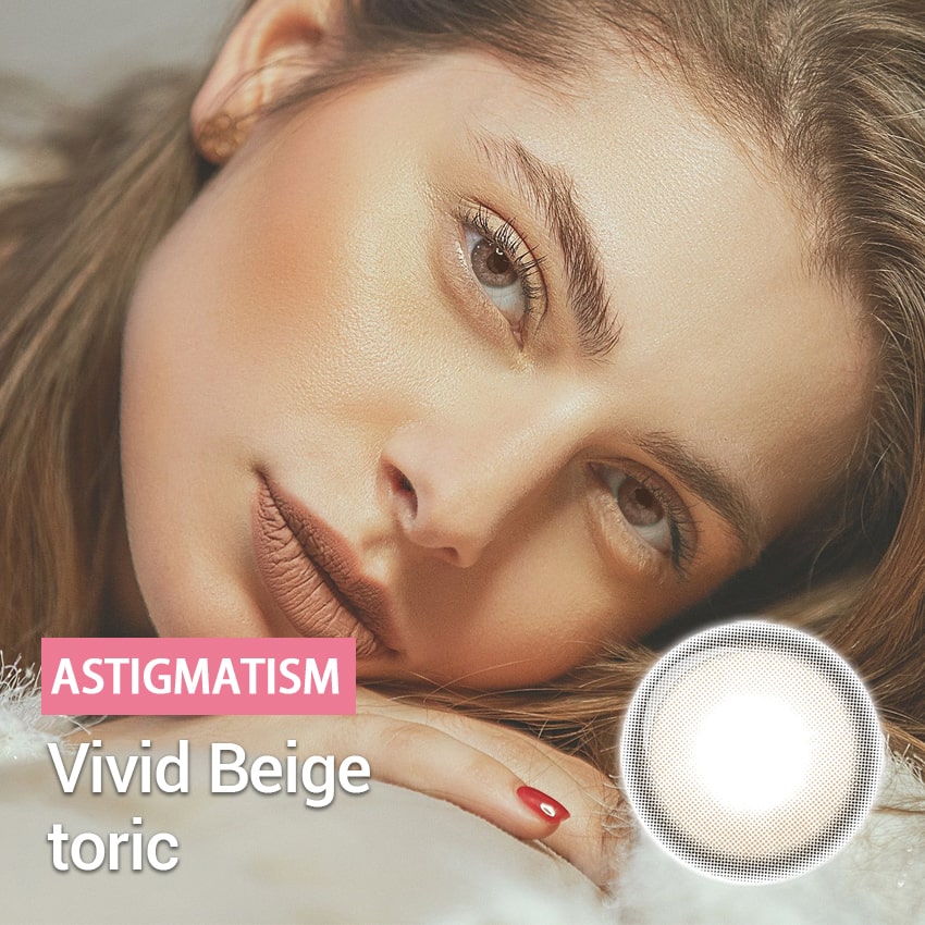 astigmatism,vivid,beige,colored contact lens,toric